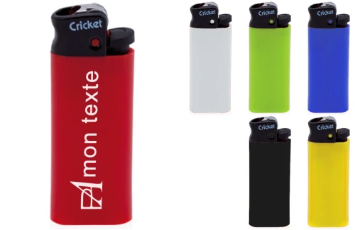 Briquet publicitaire mini cricket à mécanisme pierre