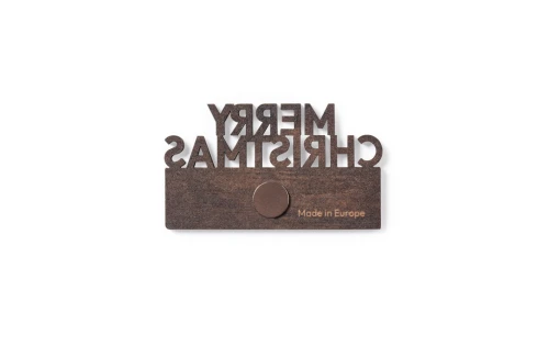 Magnet aimanté à texte de Noël découpé personnalisé