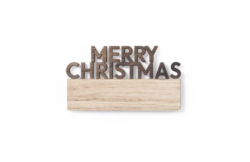 Magnet aimanté à texte de Noël découpé personnalisé