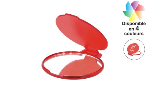Miroir de poche pliable en plastique Timy publicitaire personnalisé avec logo 