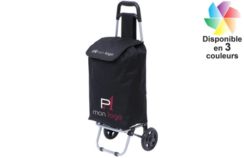 Chariot de course caddie de marché pliable Max publicitaire personnalisé avec logo 