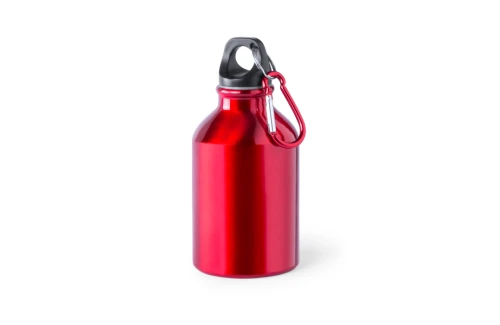 Gourde personnalisée Henzo 330ml en alu avec mousqueton