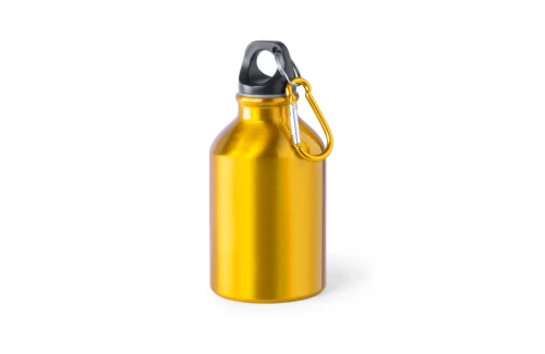 Gourde personnalisée Henzo 330ml en alu avec mousqueton