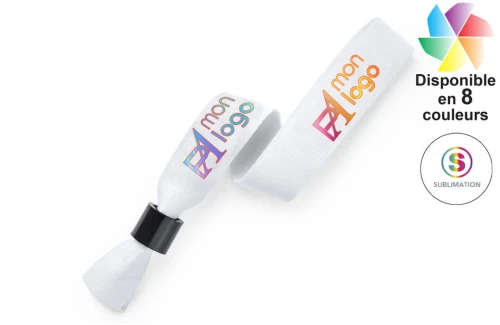 Bracelet événementiel en tissu Plasker publicitaire personnalisée avec logo 