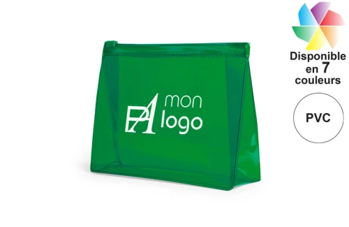 Trousse de toilette en Pvc transparent Iriam publicitaire personnalisée avec logo 