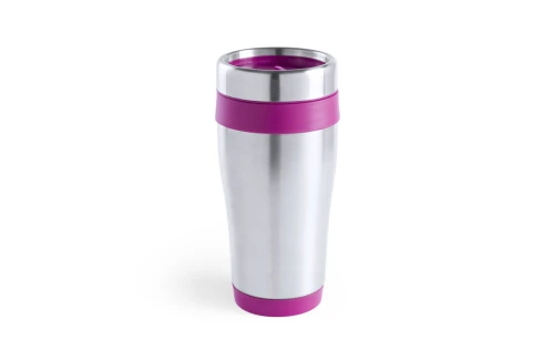 Mug isotherme personnalisé Fresno 450ml gobelet de voyage inox
