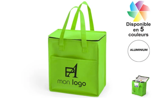 Sac glacière isotherme souple en non tissé Lans publicitaire personnalisé avec logo 