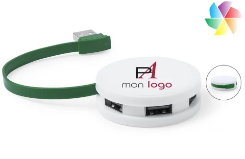 Hub USB à forme arrondie publicitaire personnalisé avec logo 