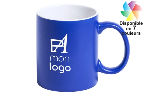 Mug céramique bicolore Lousa publicitaire personnalisé avec logo 