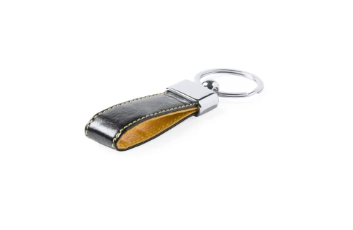 Porte-clés personnalisé Boriem en similicuir bicolore