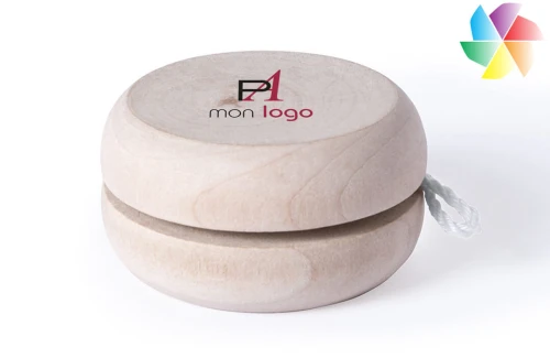 Yoyo en bois Cretium publicitaire personnalisé avec logo 