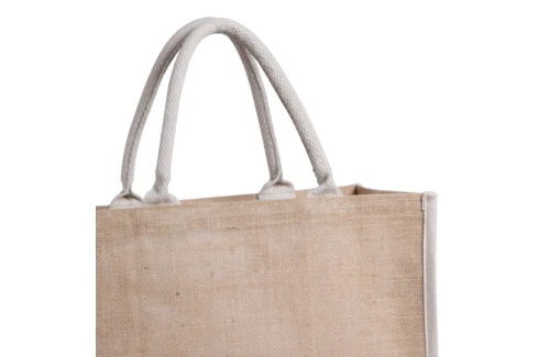Sac de course personnalisé Solux en toile de jute à anses renforcées