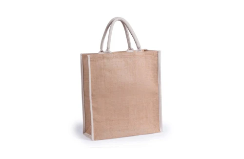 Sac de course personnalisé Solux en toile de jute à anses renforcées