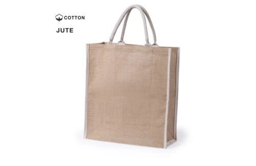 Sac de course personnalisé Solux en toile de jute à anses renforcées