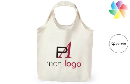 Sac de course cabas shopping en coton Welrop publicitaire personnalisé avec logo 