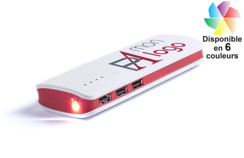 Batterie externe 10 000 mAh Kaprin publicitaire personnalisée avec logo 