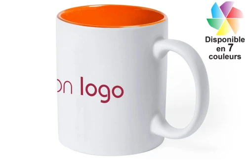 Mug bicolore Kulmer publicitaire personnalisé avec logo 