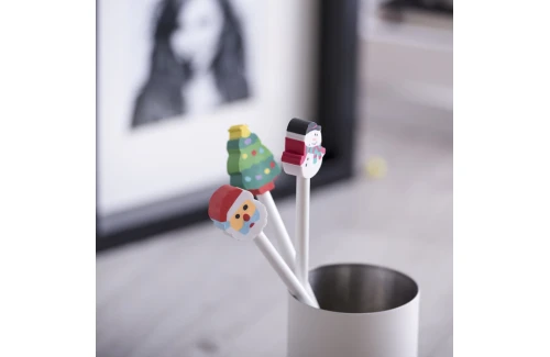 Crayon de bois personnalisé à motif de Noël