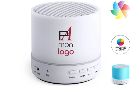 Mini enceinte à led multicolore Stockel publicitaire personnalisée avec logo 