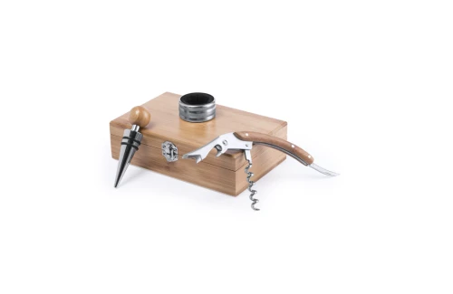 Coffret sommelier personnalisé Nitol boite œnologue bois 3 pièces
