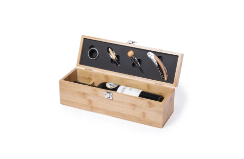 Coffret sommelier personnalisé Boriax boite à bouteille de vin en bois