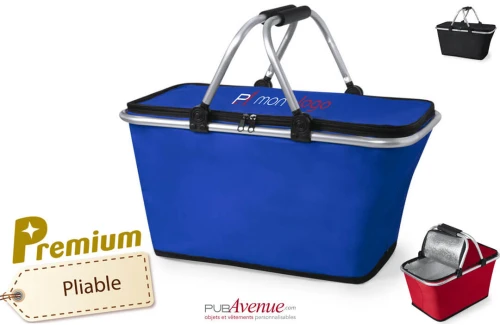 Panier isotherme personnalisé Yonner sac pique-nique pliable
