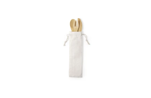 Couverts personnalisés Plusin set repas 3 pièces en bambou