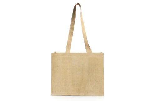 Sac de course personnalisé Rotin en jute et coton laminé