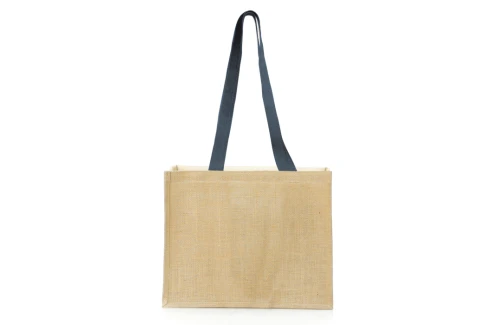 Sac de course personnalisé Rotin en jute et coton laminé