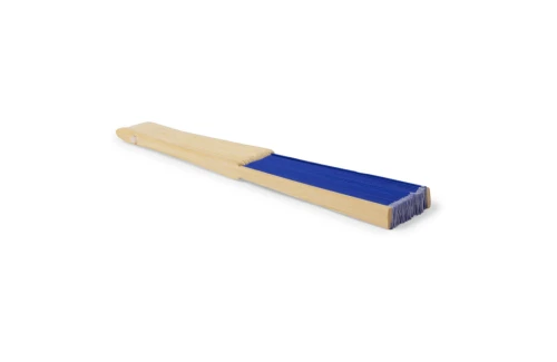 Éventail personnalisé Kronix en tissu et tige bambou