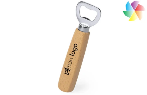 Ouvre bouteille décapsuleur en bois Nacul publicitaire personnalisé avec logo 