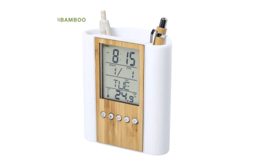 Pot à crayon personnalisé Petrox avec station météo multifonction