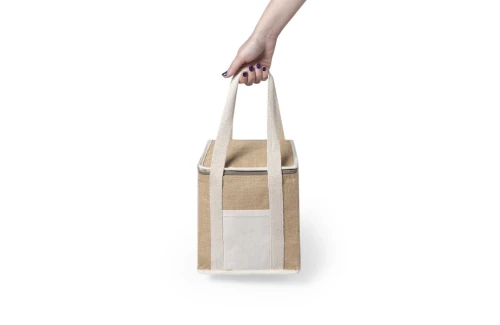 Sac isotherme personnalisé Ponix glacière souple en toile de jute