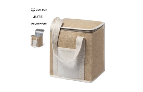 Sac isotherme personnalisé Ponix glacière souple en toile de jute