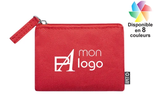Porte-monnaie en RPET recyclé Nelsom publicitaire personnalisé avec logo 