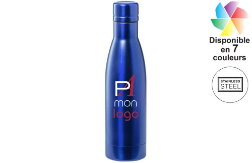Bouteille isotherme Kungel 500ml inox publicitaire personnalisée avec logo 
