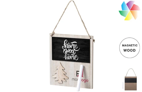 Décoration de Noël en bois publicitaire personnalisé avec logo