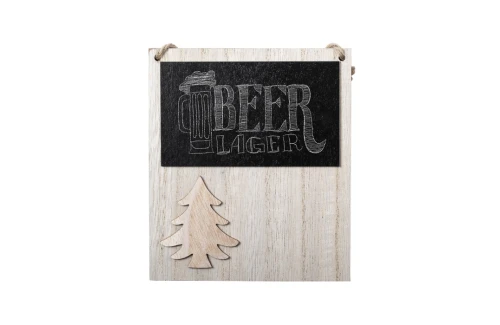 Décoration de Noël magnétique en bois avec craie