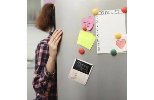 Décoration de Noël magnétique en bois avec craie
