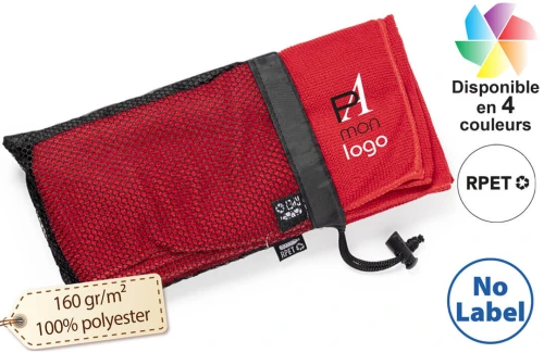 Serviette de bain absorbante en RPET recyclé personnalisée avec logo 