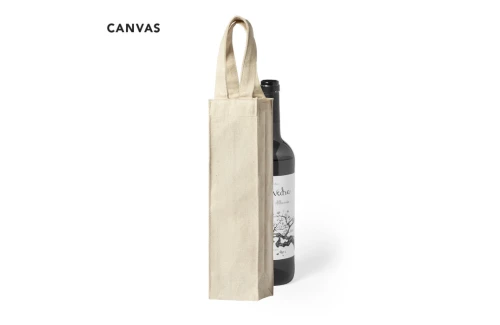 Sac à bouteille personnalisé Yaiza en tissu à poignées renforcées