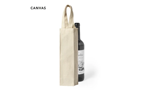 Sac à bouteille personnalisé Yaiza en tissu à poignées renforcées