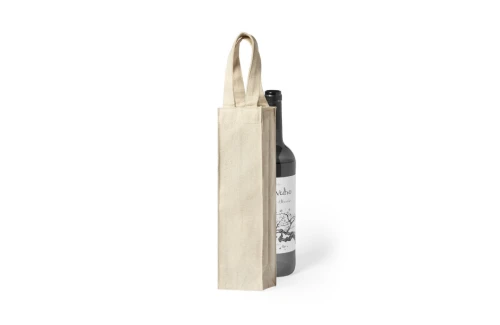 Sac à bouteille personnalisé Yaiza en tissu à poignées renforcées