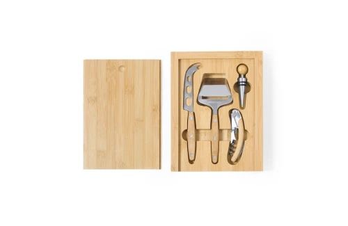 Coffret à vin et fromage personnalisé Hiblux boite en bois