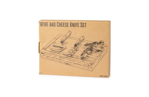 Coffret à vin et fromage personnalisé Hiblux boite en bois