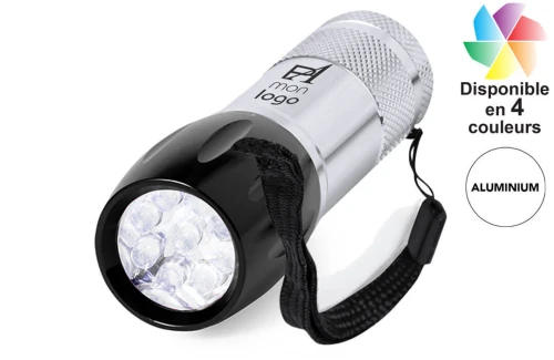 Lampe torche puissante à 9 leds Lumosh publicitaire personnalisée avec logo 