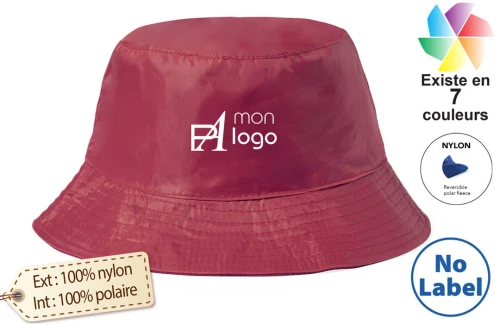 Bob publicitaire réversible polaire personnalisé avec logo 