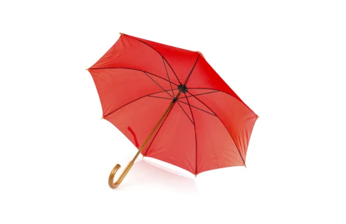 Parapluie personnalisé Santy à manche en bois arrondi