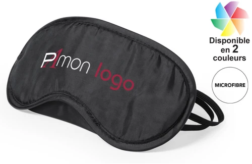 Masque de sommeil en microfibre Asleep publicitaire personnalisée avec logo 