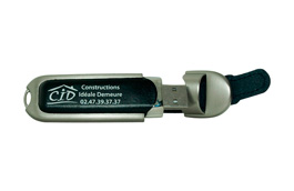 Clé USB cuir et métal personnalisée